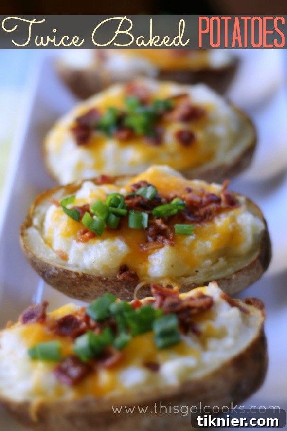 Twice Baked Potatoes with fresh toppings