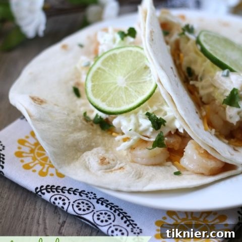 Tequila Lime Shrimp Tacos - Featured Recipe Image