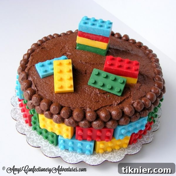 Creative Lego Peanut Butter Cake for Kids' Parties