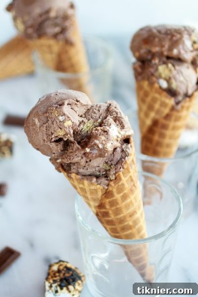 Join the Marvelous Mondays Link Up 48 Featuring Top Content 3 Toasted S'more Chocolate Fudge Ice Cream - A Decadent Dessert Sensation