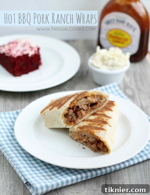 Hot BBQ Pork Ranch Wraps