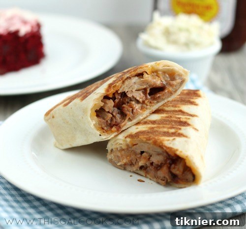 Hot BBQ Pork Ranch Wraps, savory and spicy pork filling wrapped in tortillas, perfect for a quick meal.