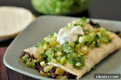 Marvelous Mondays #49: Link Up, Get Featured 4 Tomatillo and Black Bean Enchiladas from Dancing Carrots - Vegetarian Dinner Idea