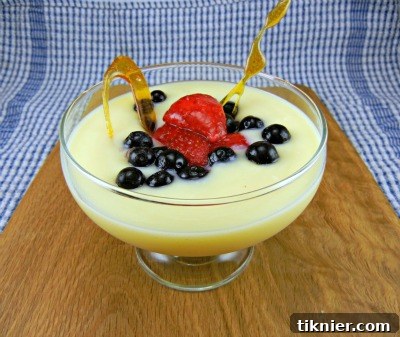 An elegant Vanilla Custard Brulee, showcasing a smooth, creamy texture, ready to be enjoyed as a refined no-bake dessert.