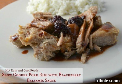 The Big 50: Marvelous Monday Link Party & Creator Spotlight 7 Easy Slow Cooker Pork Ribs with Blackberry Balsamic Sauce