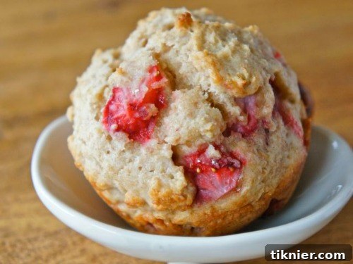 Sour Cream Strawberry Muffins by The Weary Chef