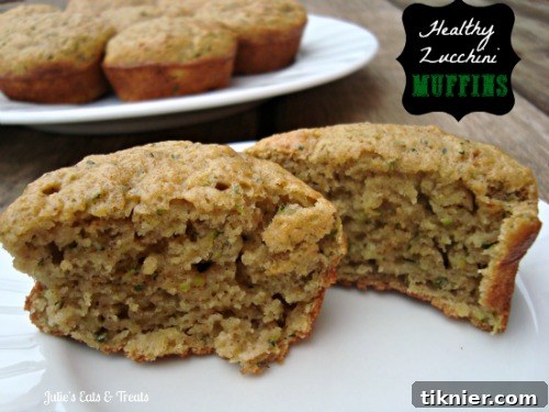 Healthy Zucchini Muffins by Julie's Eats and Treats