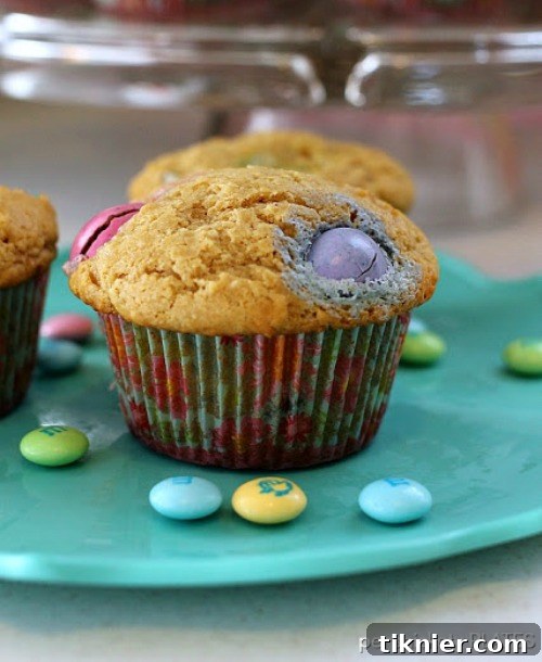 Peanut Butter M&M Muffins by Persnickety Plates