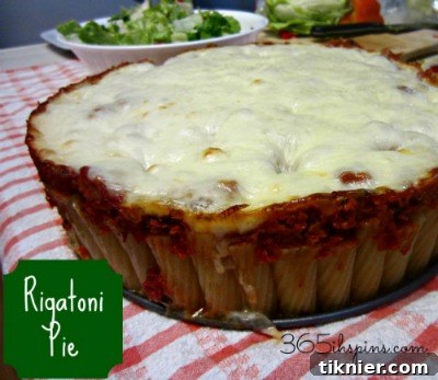 Rigatoni Pie, an impressive and comforting pasta dish