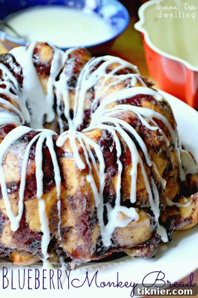 Sweet and sticky Blueberry Monkey Bread