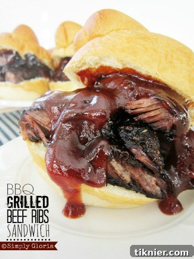 Hearty BBQ Grilled Beef Rib Sandwiches