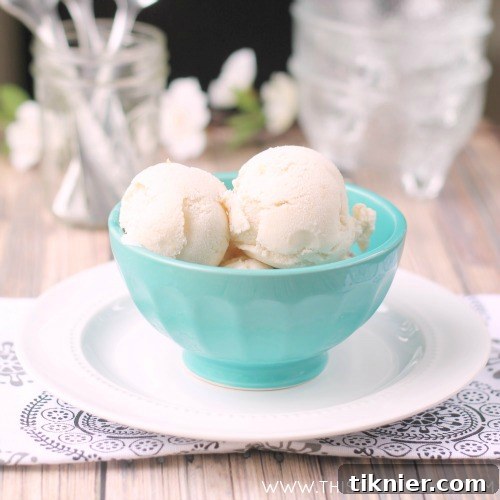 Rich and creamy homemade Dairy-Free Vanilla Peach Ice Cream