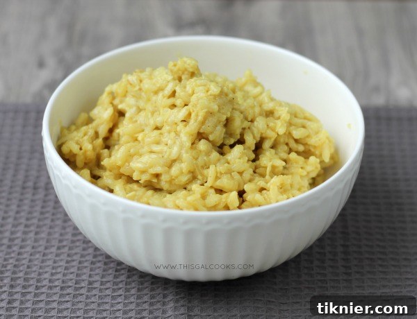 Rich and creamy Coconut Curry Risotto, forming the perfect base for a delicious meal.