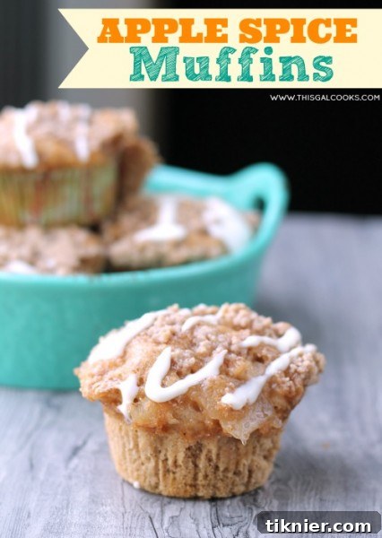 Apple Spice Muffins from www.thisgalcooks.com #muffins #breakfast 2WM