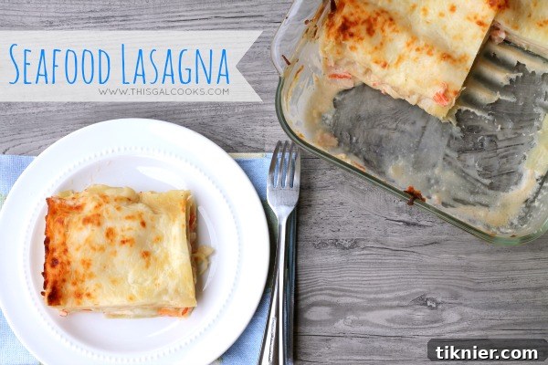 Seafood Lasagna from www.thisgalcooks.com #seafoodrecipes #lasagna WM