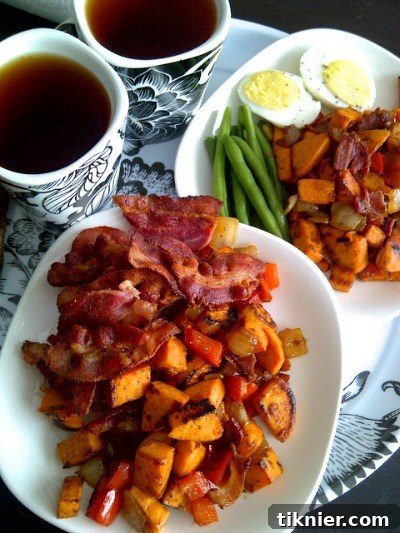 Loaded Sweet Potato Hash recipe with savory toppings - Soliloquy of Food & Such