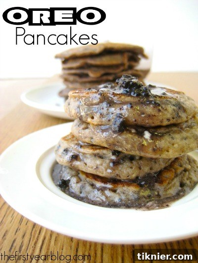 Indulgent Oreo Pancakes recipe for a special breakfast - The First Year Blog