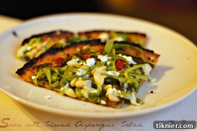 Gourmet Socca with Shaved Asparagus Salad recipe - Ma Niche