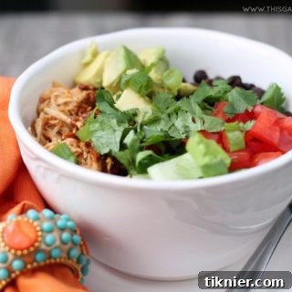 Crockpot Chicken Enchilada Rice Bowls