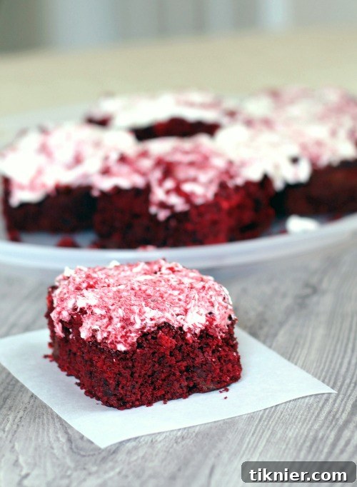 Beautifully salvaged Red Velvet Brownies, a testament to overcoming baking challenges, perfect for a refreshing break