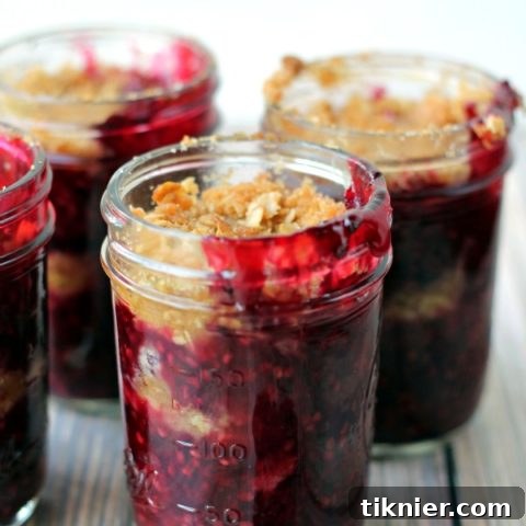 Blackberry Crisp in a Jar