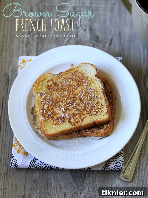 Brown Sugar French Toast, a sweet and comforting breakfast idea from www.thisgalcooks.com #breakfast #frenchtoast