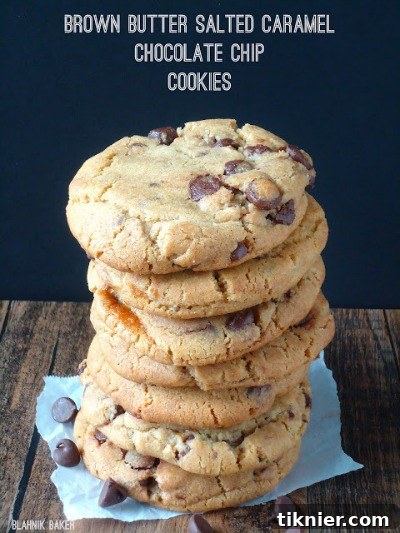 Irresistible Brown Butter Salted Caramel Chocolate Chip Cookies