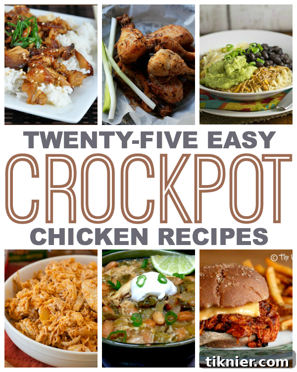 25 Easy Crock Pot Chicken Recipes - More Slow Cooker Chicken Ideas