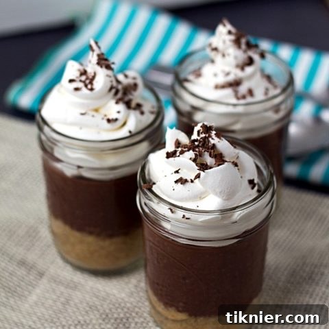 Chocolate Pudding Pie In A Jar