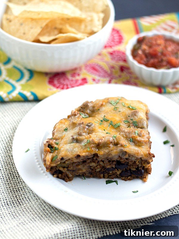 Effortless Cheesy Taco Bake 2 Delicious and Easy Cheesy Taco Casserole, a perfect weeknight meal