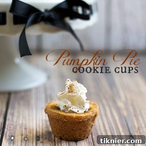 Pumpkin Pie Cookie Cups, a delicious and easy fall dessert