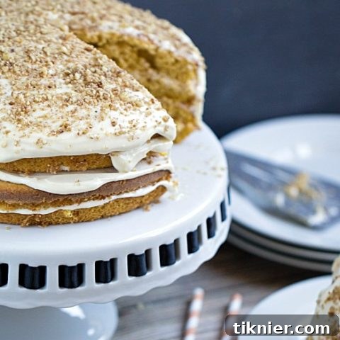 Pumpkin Spice Cake with Maple Bourbon Frosting