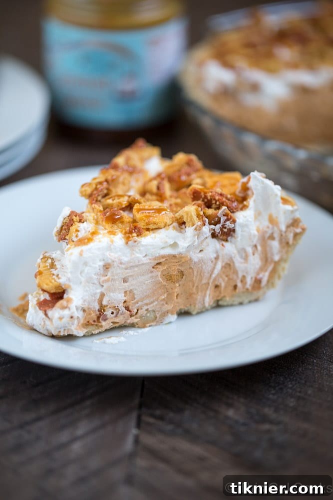 Easy Pumpkin Spice Pudding Pie. Flaky pie crust filled with pumpkin spice pudding, Cool Whip, pumpkin spice Oreos and topped with cool whip, cookies and caramel!
