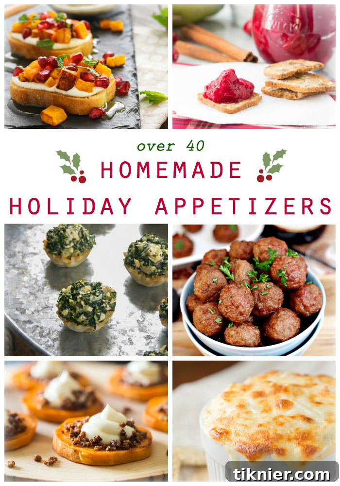 Elevate your holiday entertaining with this collection of easy and delicious Homemade Holiday Appetizers. Perfect for Thanksgiving, Christmas, and New Year's, these festive finger foods will keep your guests delighted until the main course.