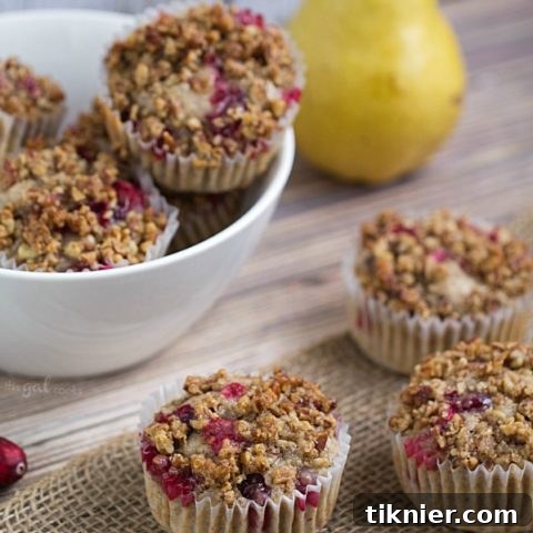 Cranberry Muffins with Rum Pecan Streusel Recipe Card