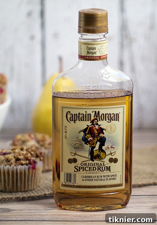 Cranberry Muffins with Rum Pecan Streusel - An inviting image of baked goods