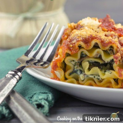 Delicious Spinach Lasagna Rollups, a perfect comforting meal