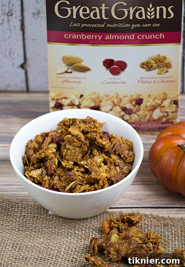Homemade Autumn Granola ready to be enjoyed