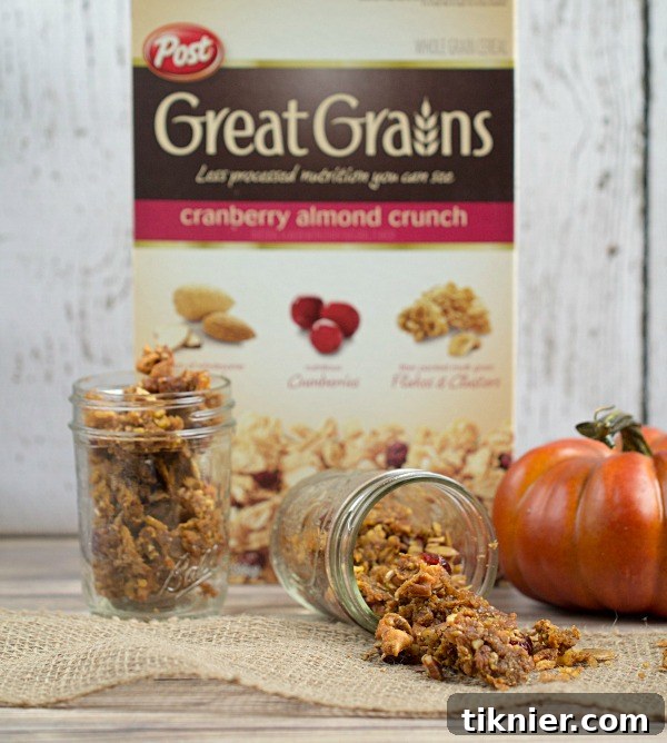 Close-up of Autumn Granola Recipe ingredients