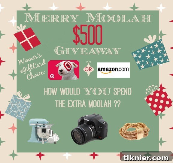 Festive 500 Gift Card Sweepstakes 2 Merry Moolah $500 Giftcard Giveaway