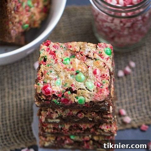 Mocha Peppermint Cookie Bars, a perfect holiday dessert