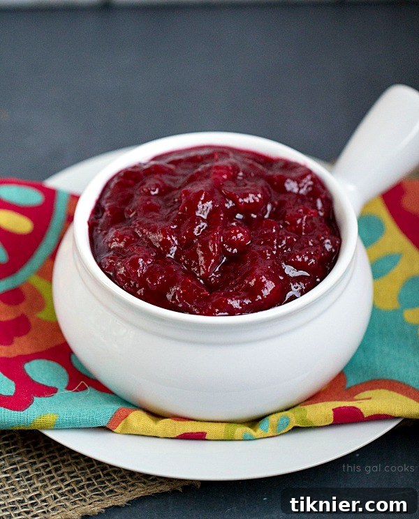 Versatile homemade cranberry sauce served with a meal