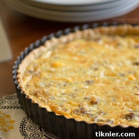 Sausage Egg and Cheese Quiche Tart