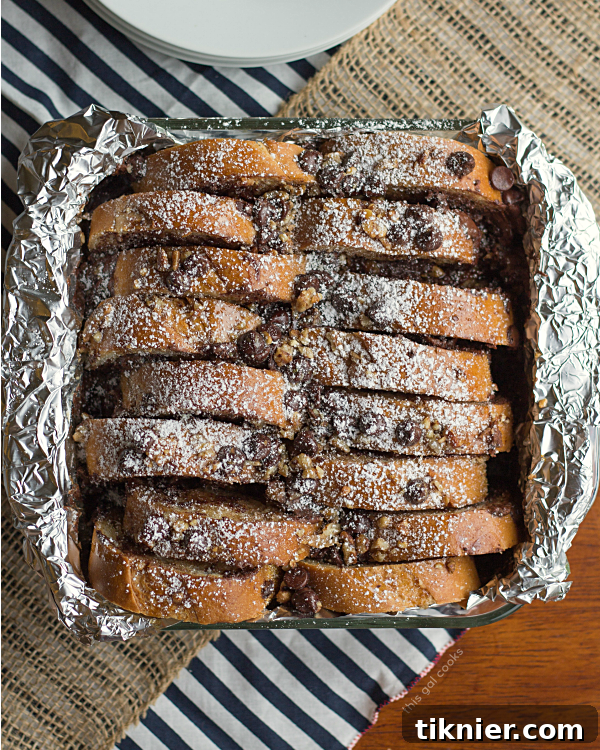 Overnight Chocolate Pecan Pie French Toast Casserole