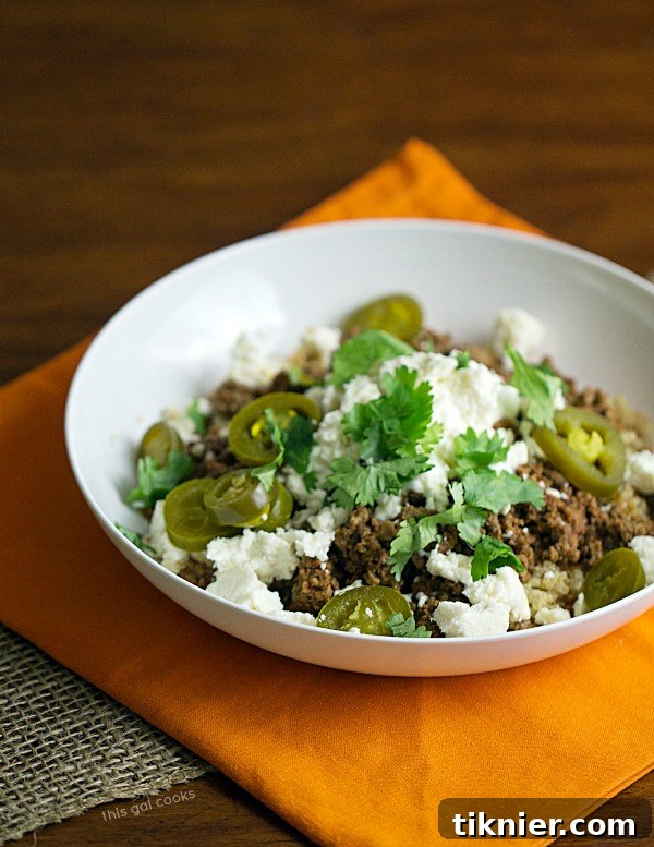 Quinoa Taco Bowls with fresh toppings - Gluten-free, Healthy Grains, Ground Turkey