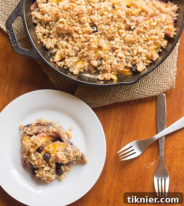 Blueberry Peach Coconut Crisp - This Gal Cooks #glutenfree #freshfruit #dessert