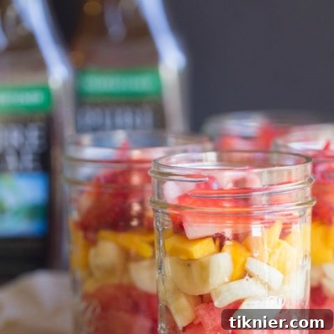 Fresh Fruit Salad and Lipton Pure Leaf Tea {on the go healthy snacking}