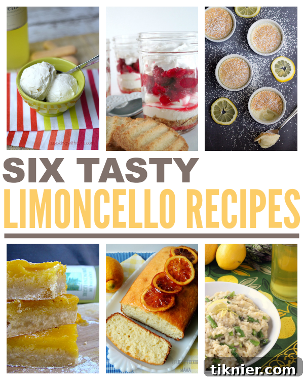 Six Tasty Limoncello Recipes - Featuring delightful desserts and savory dishes infused with Italian lemon liqueur.