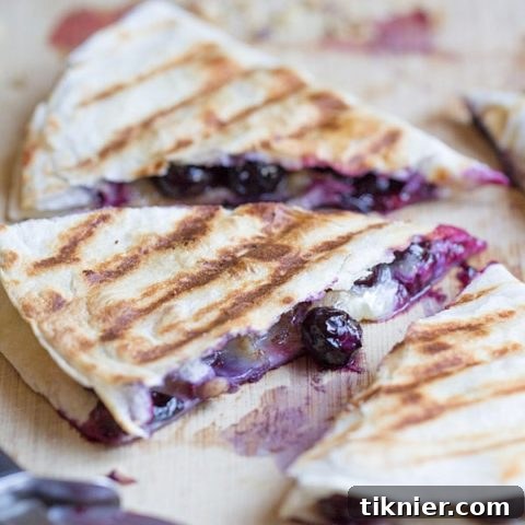 Blueberry Brie + Walnut Quesadilla