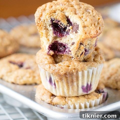 The Best Blueberry Banana Yogurt Muffins